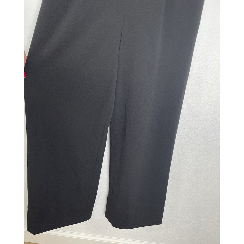Calvin Klein Womens Jumpsuit Pleated Front 3/4 Bell Sleeve Wide Leg Pockets Sz 6 - Picture 11 of 16